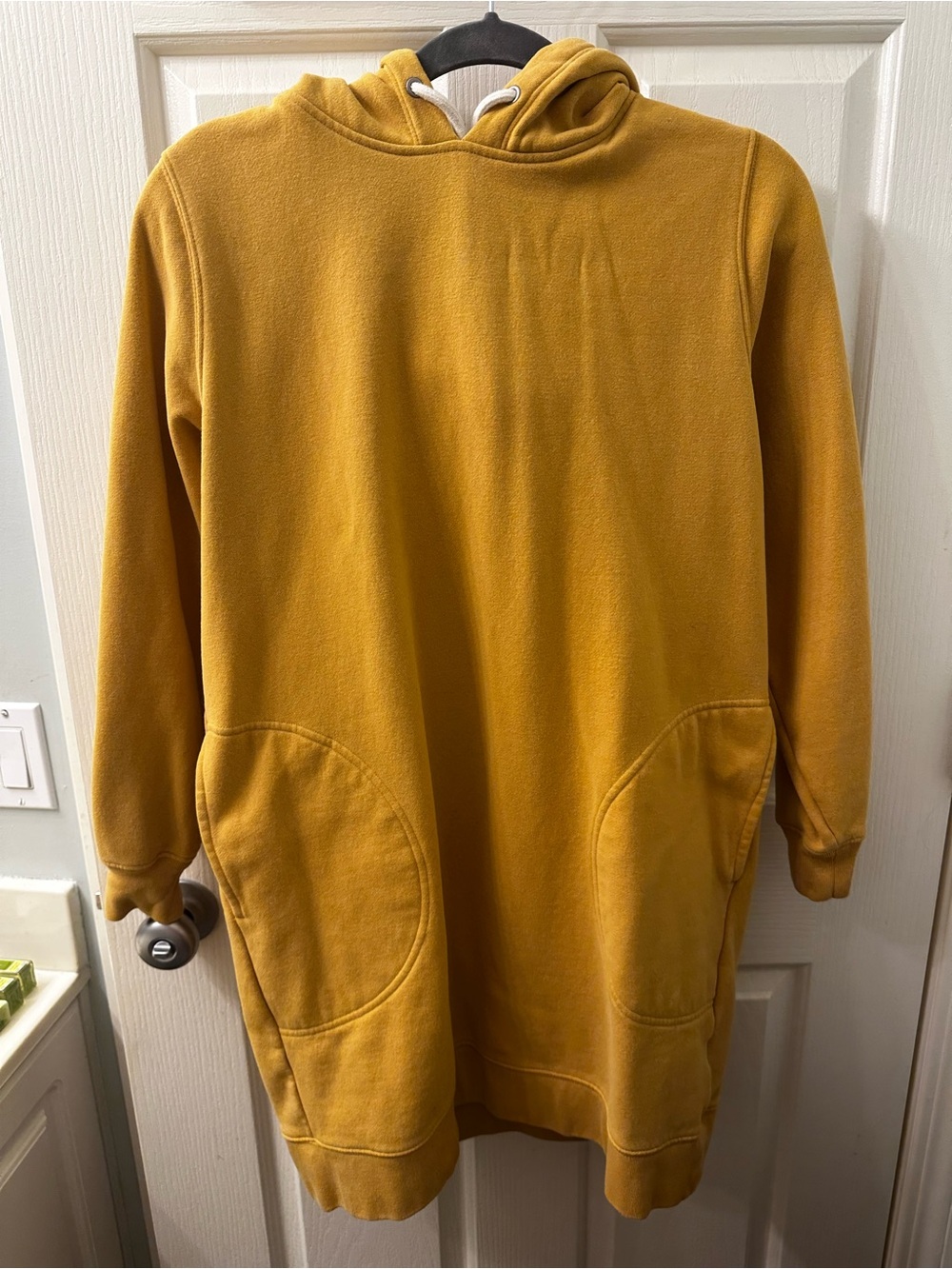 Women’s Mustard Yellow Hooded Tunic Sweater